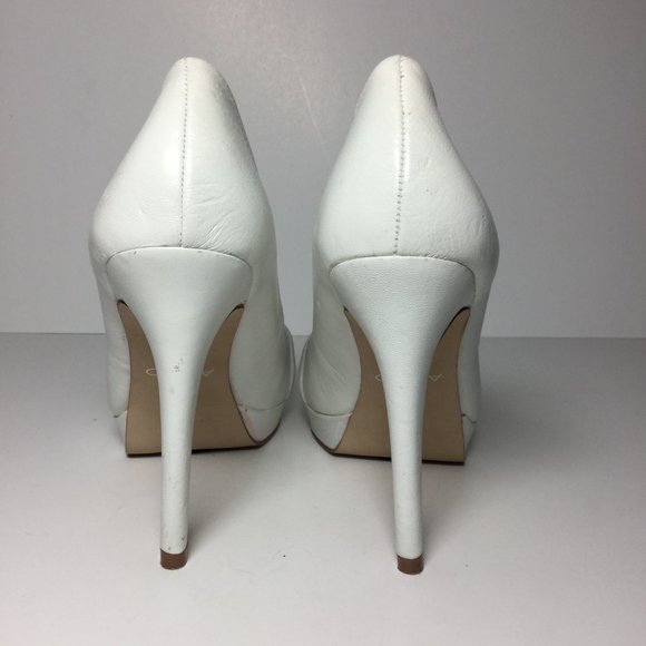 ALDO White Open Toe Stiletto Heels - Picture 3 of 8